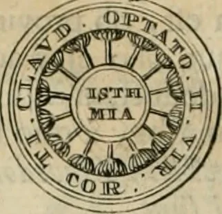 An illustration from Numismata ærea imperatorum, augustarum, et cæsarum, in coloniis, municilpiis, et urbibus jure latio donatis, ex omni modulo percussa, 1695, leaf 143