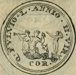 An illustration from Numismata ærea imperatorum, augustarum, et cæsarum, in coloniis, municilpiis, et urbibus jure latio donatis, ex omni modulo percussa, 1695, leaf 144
