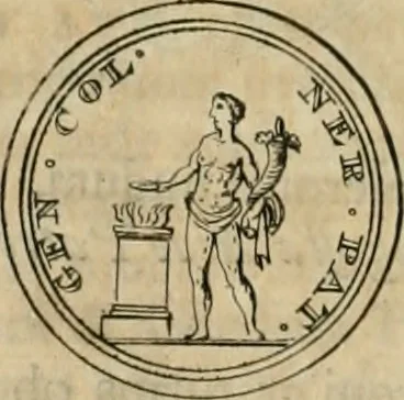 An illustration from Numismata ærea imperatorum, augustarum, et cæsarum, in coloniis, municilpiis, et urbibus jure latio donatis, ex omni modulo percussa, 1695, leaf 147
