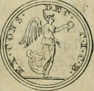 An illustration from Numismata ærea imperatorum, augustarum, et cæsarum, in coloniis, municilpiis, et urbibus jure latio donatis, ex omni modulo percussa, 1695, leaf 152