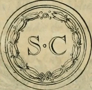 An illustration from Numismata ærea imperatorum, augustarum, et cæsarum, in coloniis, municilpiis, et urbibus jure latio donatis, ex omni modulo percussa, 1695, leaf 154