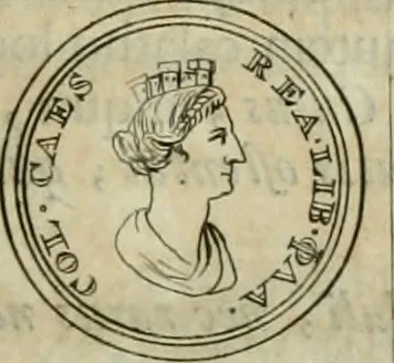 An illustration from Numismata ærea imperatorum, augustarum, et cæsarum, in coloniis, municilpiis, et urbibus jure latio donatis, ex omni modulo percussa, 1695, leaf 162