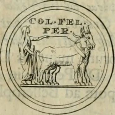 An illustration from Numismata ærea imperatorum, augustarum, et cæsarum, in coloniis, municilpiis, et urbibus jure latio donatis, ex omni modulo percussa, 1695, leaf 162