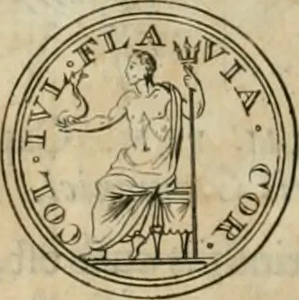 An illustration from Numismata ærea imperatorum, augustarum, et cæsarum, in coloniis, municilpiis, et urbibus jure latio donatis, ex omni modulo percussa, 1695, leaf 165