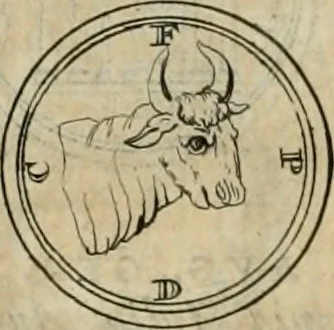 An illustration from Numismata ærea imperatorum, augustarum, et cæsarum, in coloniis, municilpiis, et urbibus jure latio donatis, ex omni modulo percussa, 1695, leaf 173