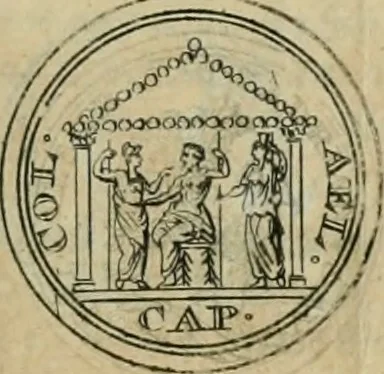 An illustration from Numismata ærea imperatorum, augustarum, et cæsarum, in coloniis, municilpiis, et urbibus jure latio donatis, ex omni modulo percussa, 1695, leaf 178