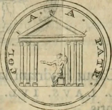 An illustration from Numismata ærea imperatorum, augustarum, et cæsarum, in coloniis, municilpiis, et urbibus jure latio donatis, ex omni modulo percussa, 1695, leaf 183