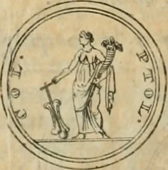An illustration from Numismata ærea imperatorum, augustarum, et cæsarum, in coloniis, municilpiis, et urbibus jure latio donatis, ex omni modulo percussa, 1695, leaf 185