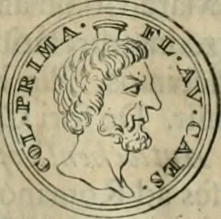 An illustration from Numismata ærea imperatorum, augustarum, et cæsarum, in coloniis, municilpiis, et urbibus jure latio donatis, ex omni modulo percussa, 1695, leaf 192