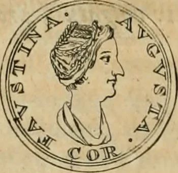 An illustration from Numismata ærea imperatorum, augustarum, et cæsarum, in coloniis, municilpiis, et urbibus jure latio donatis, ex omni modulo percussa, 1695, leaf 199