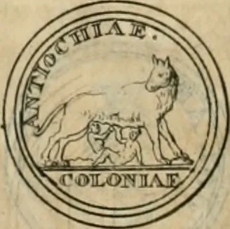 An illustration from Numismata ærea imperatorum, augustarum, et cæsarum, in coloniis, municilpiis, et urbibus jure latio donatis, ex omni modulo percussa, 1695, leaf 201