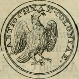 An illustration from Numismata ærea imperatorum, augustarum, et cæsarum, in coloniis, municilpiis, et urbibus jure latio donatis, ex omni modulo percussa, 1695, leaf 202