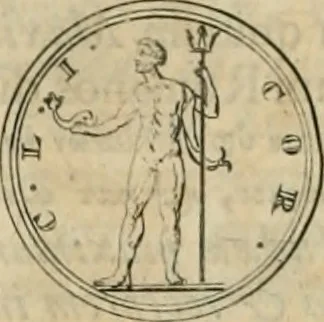 An illustration from Numismata ærea imperatorum, augustarum, et cæsarum, in coloniis, municilpiis, et urbibus jure latio donatis, ex omni modulo percussa, 1695, leaf 205
