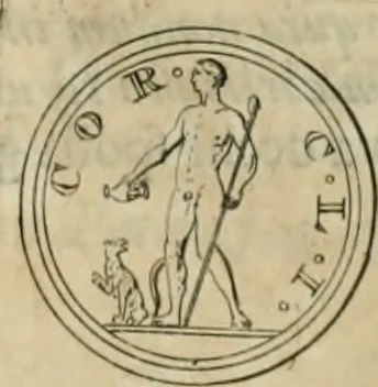 An illustration from Numismata ærea imperatorum, augustarum, et cæsarum, in coloniis, municilpiis, et urbibus jure latio donatis, ex omni modulo percussa, 1695, leaf 206