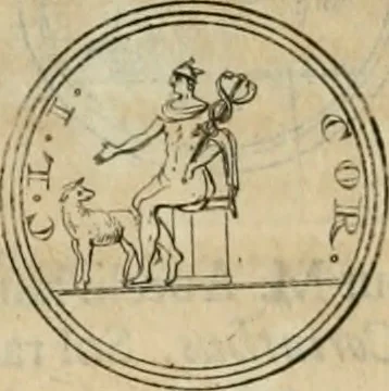 An illustration from Numismata ærea imperatorum, augustarum, et cæsarum, in coloniis, municilpiis, et urbibus jure latio donatis, ex omni modulo percussa, 1695, leaf 207