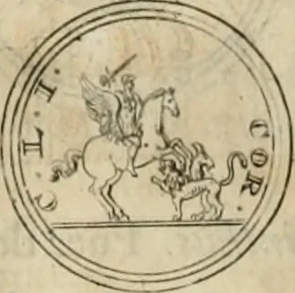 An illustration from Numismata ærea imperatorum, augustarum, et cæsarum, in coloniis, municilpiis, et urbibus jure latio donatis, ex omni modulo percussa, 1695, leaf 209