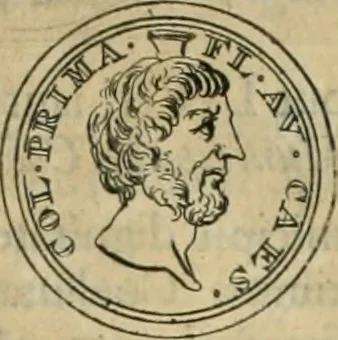 An illustration from Numismata ærea imperatorum, augustarum, et cæsarum, in coloniis, municilpiis, et urbibus jure latio donatis, ex omni modulo percussa, 1695, leaf 222