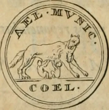 An illustration from Numismata ærea imperatorum, augustarum, et cæsarum, in coloniis, municilpiis, et urbibus jure latio donatis, ex omni modulo percussa, 1695, leaf 223