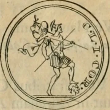 An illustration from Numismata ærea imperatorum, augustarum, et cæsarum, in coloniis, municilpiis, et urbibus jure latio donatis, ex omni modulo percussa, 1695, leaf 223