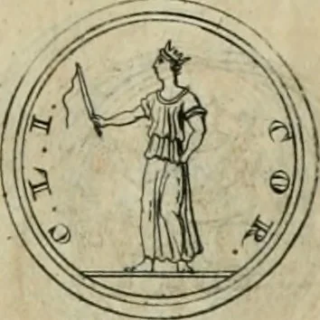 An illustration from Numismata ærea imperatorum, augustarum, et cæsarum, in coloniis, municilpiis, et urbibus jure latio donatis, ex omni modulo percussa, 1695, leaf 224