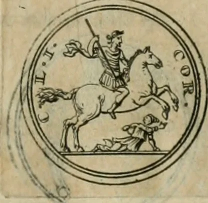 An illustration from Numismata ærea imperatorum, augustarum, et cæsarum, in coloniis, municilpiis, et urbibus jure latio donatis, ex omni modulo percussa, 1695, leaf 226