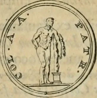 An illustration from Numismata ærea imperatorum, augustarum, et cæsarum, in coloniis, municilpiis, et urbibus jure latio donatis, ex omni modulo percussa, 1695, leaf 229