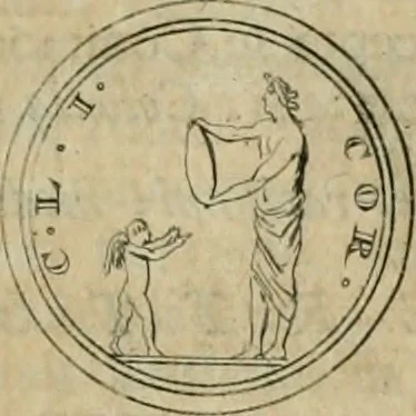 An illustration from Numismata ærea imperatorum, augustarum, et cæsarum, in coloniis, municilpiis, et urbibus jure latio donatis, ex omni modulo percussa, 1695, leaf 232