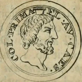 An illustration from Numismata ærea imperatorum, augustarum, et cæsarum, in coloniis, municilpiis, et urbibus jure latio donatis, ex omni modulo percussa, 1695, leaf 234