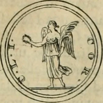 An illustration from Numismata ærea imperatorum, augustarum, et cæsarum, in coloniis, municilpiis, et urbibus jure latio donatis, ex omni modulo percussa, 1695, leaf 238