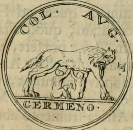 An illustration from Numismata ærea imperatorum, augustarum, et cæsarum, in coloniis, municilpiis, et urbibus jure latio donatis, ex omni modulo percussa, 1695, leaf 238