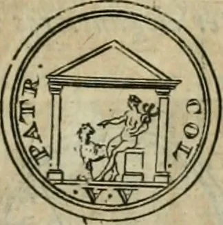An illustration from Numismata ærea imperatorum, augustarum, et cæsarum, in coloniis, municilpiis, et urbibus jure latio donatis, ex omni modulo percussa, 1695, leaf 240