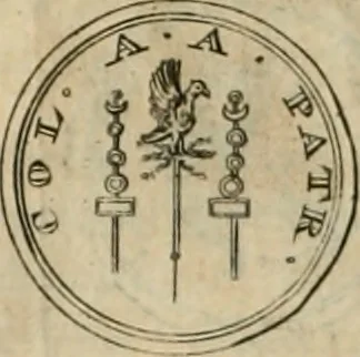 An illustration from Numismata ærea imperatorum, augustarum, et cæsarum, in coloniis, municilpiis, et urbibus jure latio donatis, ex omni modulo percussa, 1695, leaf 243