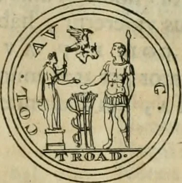 An illustration from Numismata ærea imperatorum, augustarum, et cæsarum, in coloniis, municilpiis, et urbibus jure latio donatis, ex omni modulo percussa, 1695, leaf 248