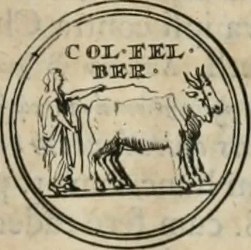 An illustration from Numismata ærea imperatorum, augustarum, et cæsarum, in coloniis, municilpiis, et urbibus jure latio donatis, ex omni modulo percussa, 1695, leaf 26