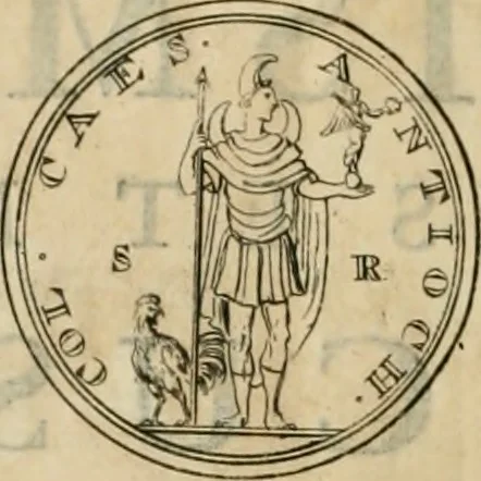 An illustration from Numismata ærea imperatorum, augustarum, et cæsarum, in coloniis, municilpiis, et urbibus jure latio donatis, ex omni modulo percussa, 1695, leaf 273