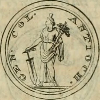 An illustration from Numismata ærea imperatorum, augustarum, et cæsarum, in coloniis, municilpiis, et urbibus jure latio donatis, ex omni modulo percussa, 1695, leaf 274
