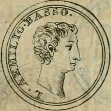 An illustration from Numismata ærea imperatorum, augustarum, et cæsarum, in coloniis, municilpiis, et urbibus jure latio donatis, ex omni modulo percussa, 1695, leaf 28
