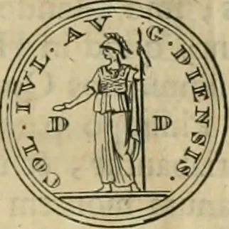 An illustration from Numismata ærea imperatorum, augustarum, et cæsarum, in coloniis, municilpiis, et urbibus jure latio donatis, ex omni modulo percussa, 1695, leaf 280