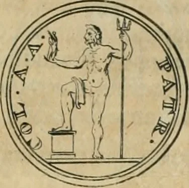 An illustration from Numismata ærea imperatorum, augustarum, et cæsarum, in coloniis, municilpiis, et urbibus jure latio donatis, ex omni modulo percussa, 1695, leaf 282