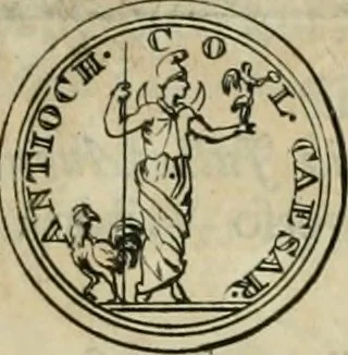 An illustration from Numismata ærea imperatorum, augustarum, et cæsarum, in coloniis, municilpiis, et urbibus jure latio donatis, ex omni modulo percussa, 1695, leaf 286