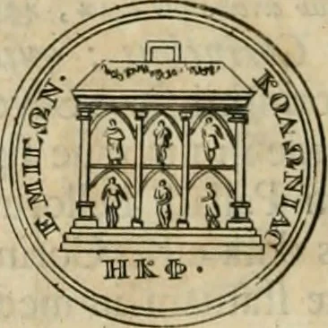 An illustration from Numismata ærea imperatorum, augustarum, et cæsarum, in coloniis, municilpiis, et urbibus jure latio donatis, ex omni modulo percussa, 1695, leaf 289