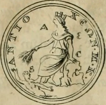 An illustration from Numismata ærea imperatorum, augustarum, et cæsarum, in coloniis, municilpiis, et urbibus jure latio donatis, ex omni modulo percussa, 1695, leaf 294