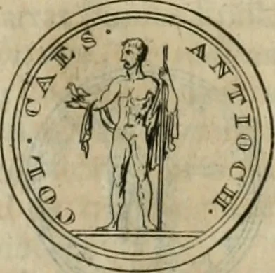 An illustration from Numismata ærea imperatorum, augustarum, et cæsarum, in coloniis, municilpiis, et urbibus jure latio donatis, ex omni modulo percussa, 1695, leaf 294