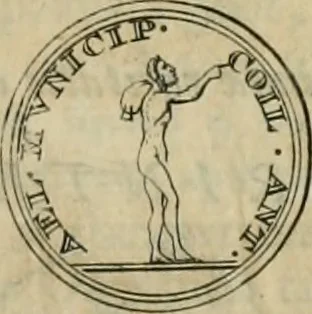 An illustration from Numismata ærea imperatorum, augustarum, et cæsarum, in coloniis, municilpiis, et urbibus jure latio donatis, ex omni modulo percussa, 1695, leaf 300