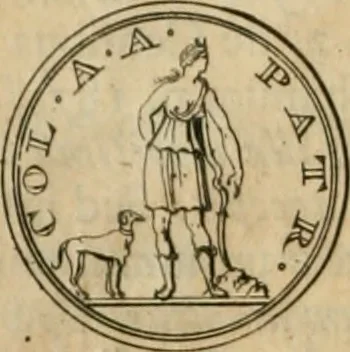An illustration from Numismata ærea imperatorum, augustarum, et cæsarum, in coloniis, municilpiis, et urbibus jure latio donatis, ex omni modulo percussa, 1695, leaf 309