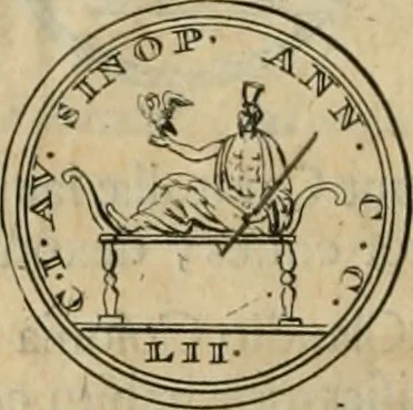 An illustration from Numismata ærea imperatorum, augustarum, et cæsarum, in coloniis, municilpiis, et urbibus jure latio donatis, ex omni modulo percussa, 1695, leaf 311