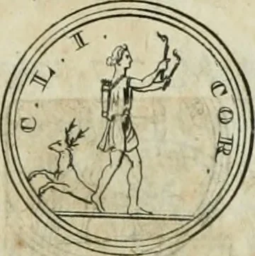 An illustration from Numismata ærea imperatorum, augustarum, et cæsarum, in coloniis, municilpiis, et urbibus jure latio donatis, ex omni modulo percussa, 1695, leaf 324