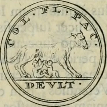 An illustration from Numismata ærea imperatorum, augustarum, et cæsarum, in coloniis, municilpiis, et urbibus jure latio donatis, ex omni modulo percussa, 1695, leaf 334