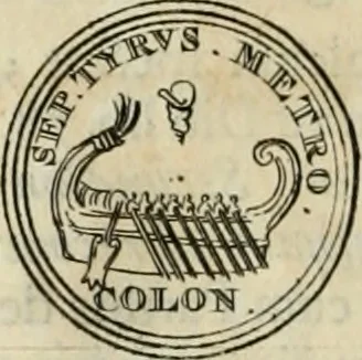An illustration from Numismata ærea imperatorum, augustarum, et cæsarum, in coloniis, municilpiis, et urbibus jure latio donatis, ex omni modulo percussa, 1695, leaf 337