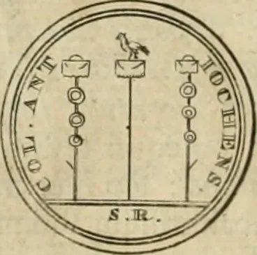 An illustration from Numismata ærea imperatorum, augustarum, et cæsarum, in coloniis, municilpiis, et urbibus jure latio donatis, ex omni modulo percussa, 1695, leaf 343